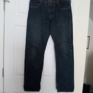 Men's Denim Straight Jeans - Dark Blue